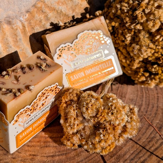 Savon Saponifie Immortelle Corse - Les Simples et Divines
