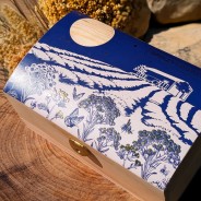 Coffret en bois trio immortelle de Corse