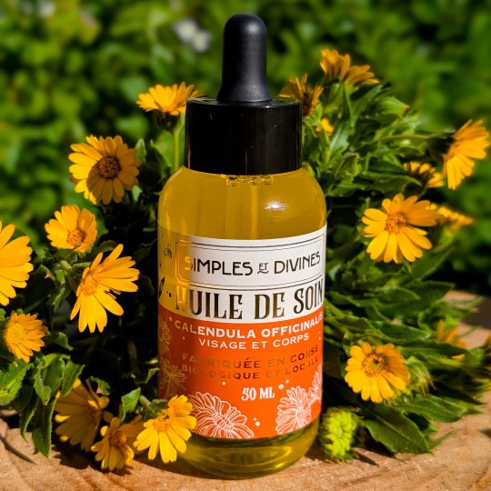 CALENDULA, huile de soin visage et corps, fabriquée en Corse,  50 ml