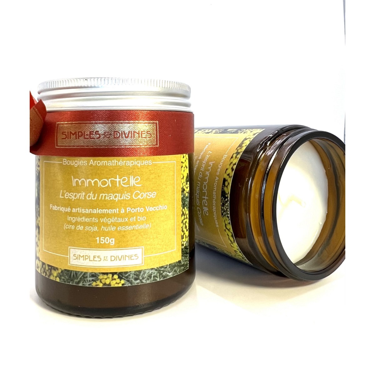 Bougie Immortelle de Corse, 150g Bougie Immortelle de Corse, 150g