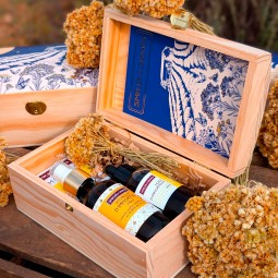 Coffret bois trio Immortelle de Corse