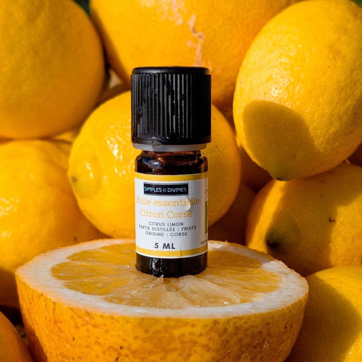 Huile Essentielle de Citron 5ml, origine Corse, bio