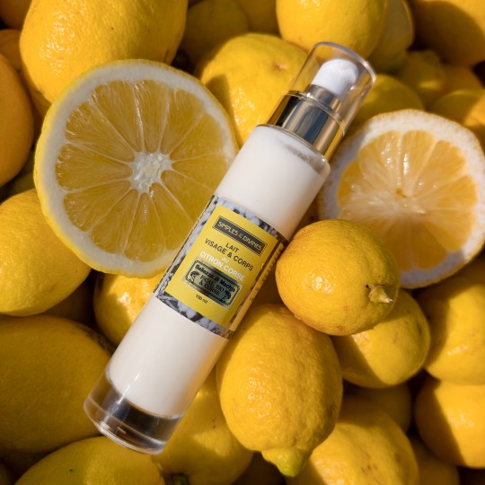 Lait Citron Corse, 100ml, hydratant, démaquillant